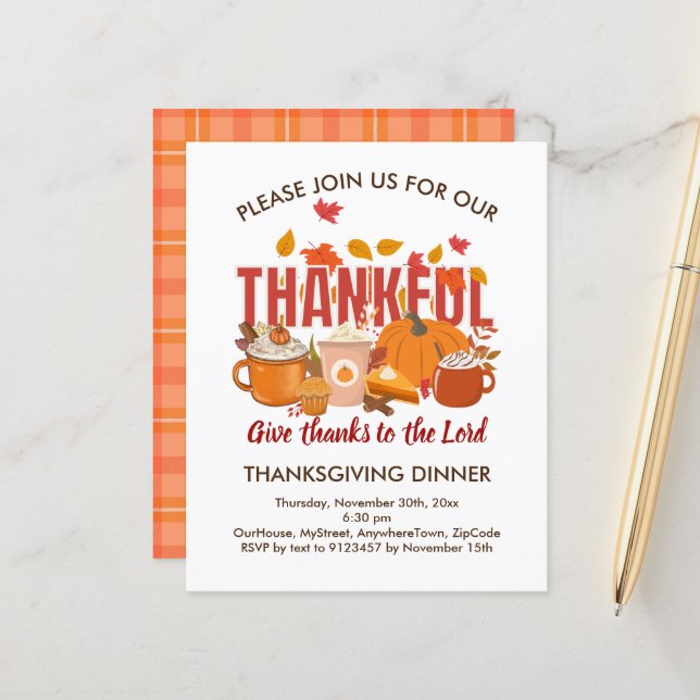 Budget Christian Plaid THANKFUL Thanksgiving (Front/Back In Situ)