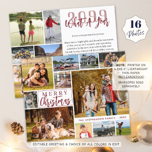 Budget Christmas A Year To Remember 16 Photo Card