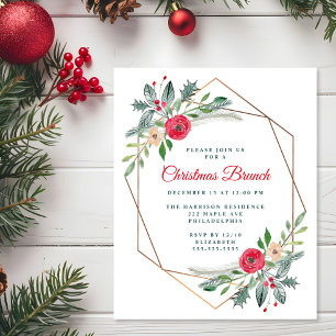 Budget Christmas Brunch Party Invitation