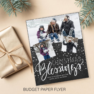 Budget Christmas chalkboard photo holiday Flyer