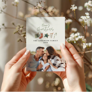 budget Christmas cookie 1 photo candy cane Holiday Card