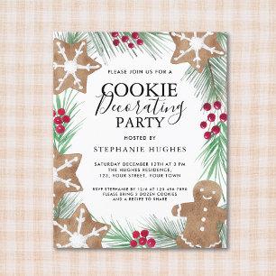 Budget Christmas Cookie Decorating Party Invite