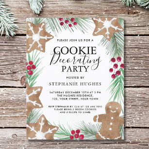 Budget Christmas Cookie Decorating Party Invite