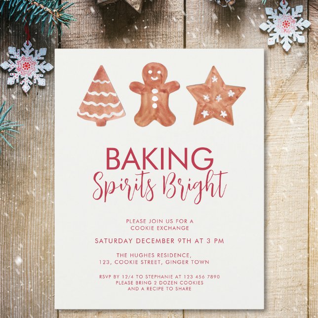 Budget Christmas Cookie Exchange Invitation (Creator Uploaded)