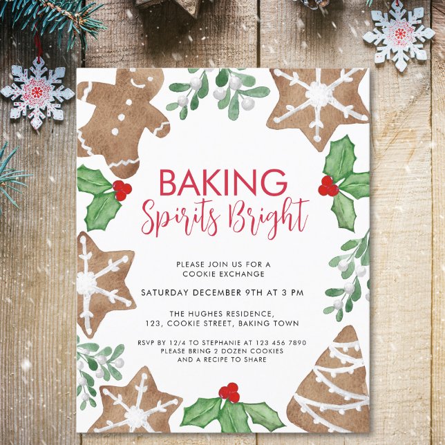 Budget Christmas Cookie Exchange Invitation (Creator Uploaded)