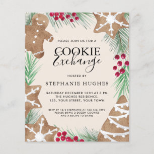 Budget Christmas Cookie Exchange Party Invitation