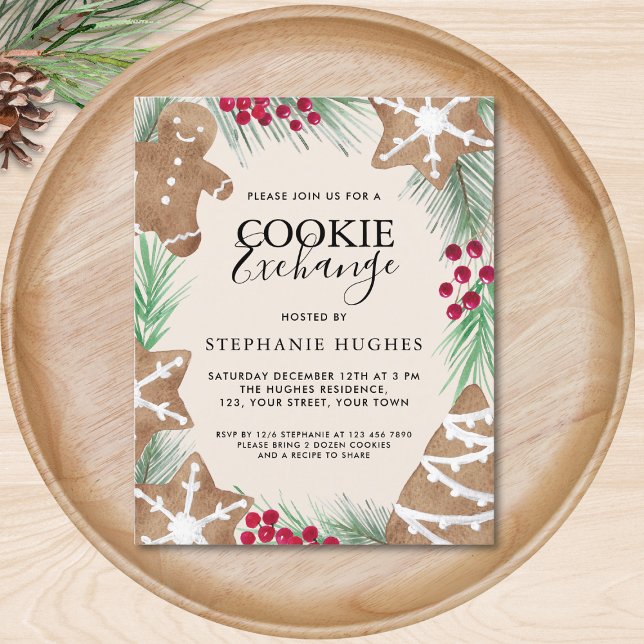 Budget Christmas Cookie Exchange Party Invitation (Creator Uploaded)