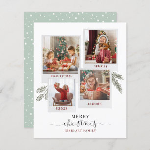 Budget Christmas Family Photo Collage Card