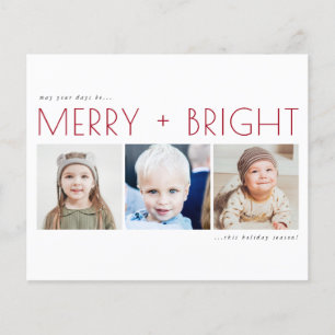 Budget Christmas Happy Holidays Photo Card