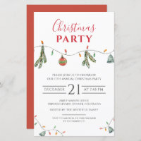 Budget Christmas Holiday Business Event Invitation
