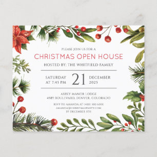 Budget Christmas Holiday Office Party Invitation Flyer