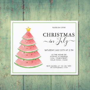Budget Christmas in July Party Invitation