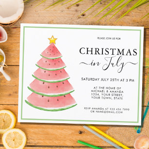 Budget Christmas in July Party Invitation