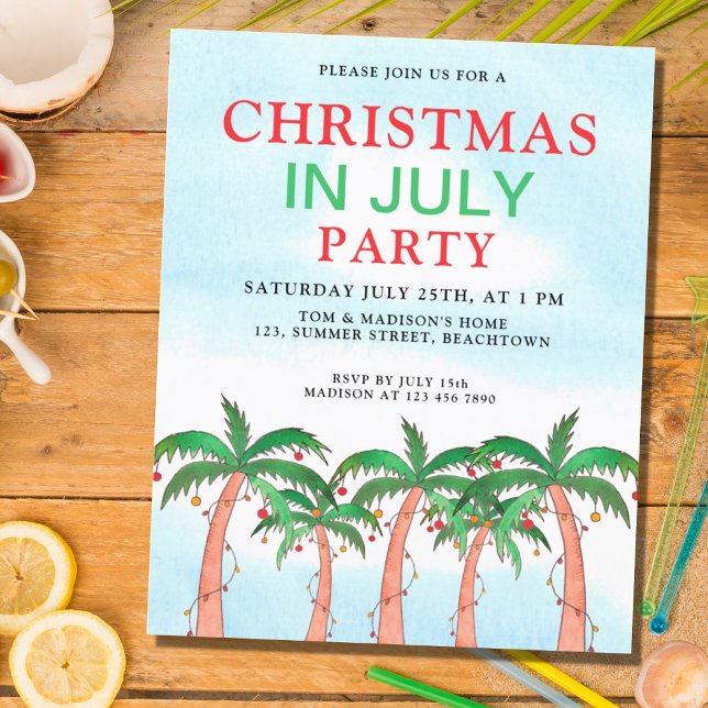 Budget Christmas In July Party Invitation (Creator Uploaded)