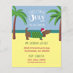 Budget Christmas in July Party Invitation