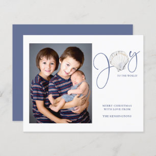 Budget Christmas Joy Seashell Holiday Photo