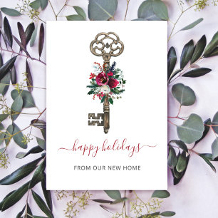 Budget Christmas Key Weve Moved Holiday Cards