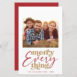 Budget Christmas Merry Everything Holiday Photo