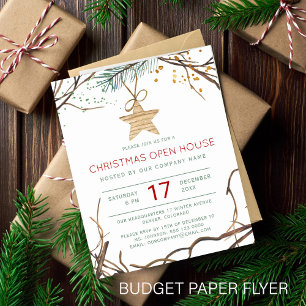 Budget Christmas modern open house invitation Flyer