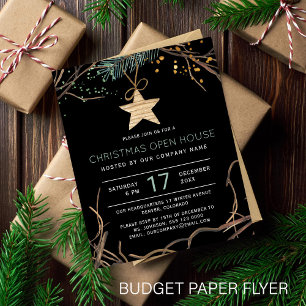 Budget Christmas modern open house invitation Flyer