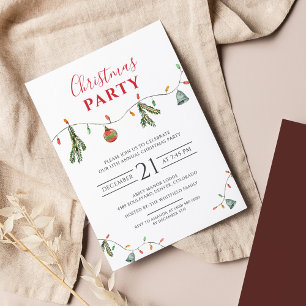 Budget Christmas Party Invitation Flyer