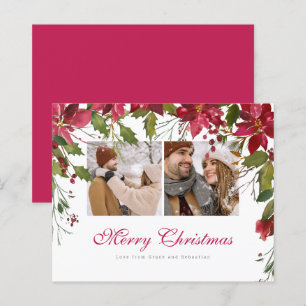 BUDGET Christmas Poinsettia Photo Personalised