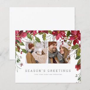 BUDGET Christmas Poinsettia Photo Personalised