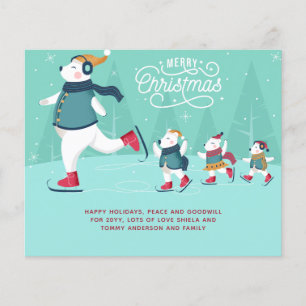 Budget Christmas Polar Bears Ice Skating Cute