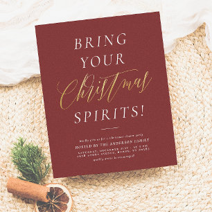 Budget Christmas Spirits   Burgundy Holiday Party