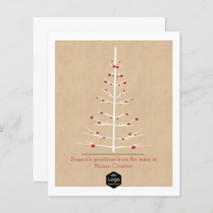 BUDGET Christmas Tree White With Red Baubles