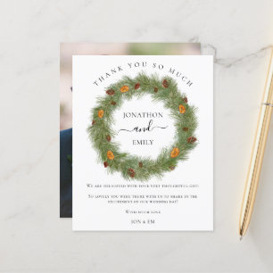 Budget Christmas Wreath Citrus Wedding Thank You