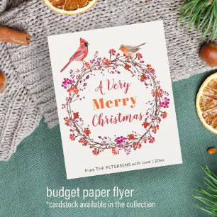 Budget Christmas wreath rustic chic holiday Flyer