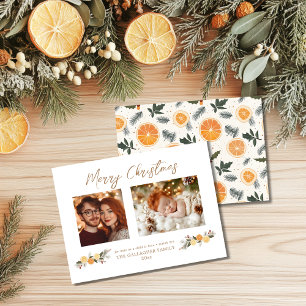 Budget Citrus Hygge Christmas  Flat Holiday Card