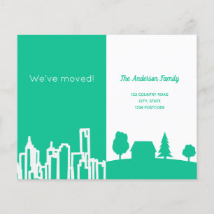 Budget city country green moving announcement