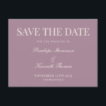 Budget Classic Dusty Purple Save The Date  Postcard<br><div class="desc">Budget Classic Dusty Purple Save The Date Postcard</div>