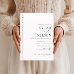 Budget Classic Elegant Wedding Invitation<br><div class="desc">Embrace the essence of timeless elegance with this budget-friendly wedding invitation, designed to blend classic charm and modern simplicity. lassic Elegant Wedding Invitation, with its sleek black typography set against a clean white background, invites guests to a celebration rooted in both tradition and contemporary style. Each detail, from the date...</div>
