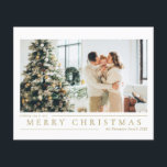 BUDGET Classic Gold Merry Christmas Photo Collage<br><div class="desc">Modern Classic Gold Merry Christmas Photo Collage Holiday Card</div>