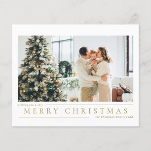 BUDGET Classic Gold Merry Christmas Photo Collage