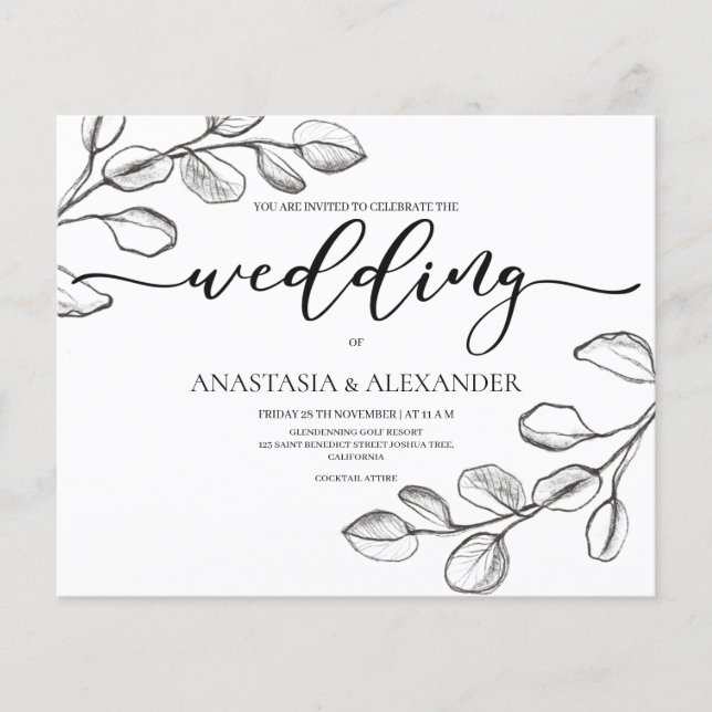 Budget Classic wedding/Flyer Flyer (Front)