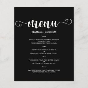 Budget Classic WEDDING MENU. Flyer