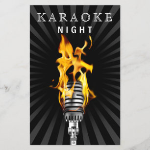 Budget Classy Mic Karaoke Night Party Invitation