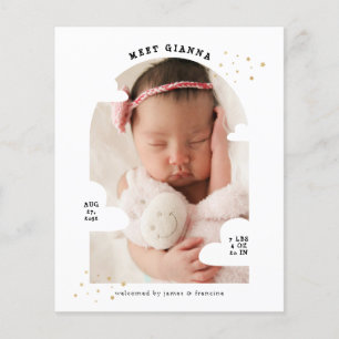 BUDGET Cloud Arch Photo Collage Thank You Birth