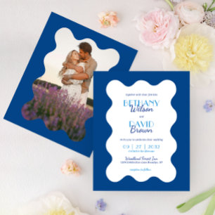BUDGET Coastal Blue Wave Scallop Photo Wedding