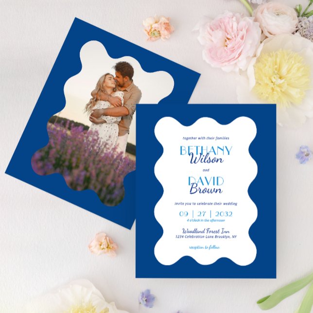 BUDGET Coastal Blue Wave Scallop Photo Wedding (Creator Uploaded)