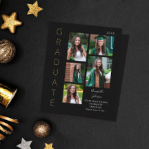 Budget Colour Glow- Gold & Black Graduate 6 Photo