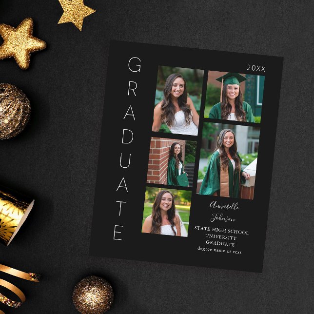 Budget Colour Glow- White & Black Graduate 6 Photo Flyer (Creator Uploaded)