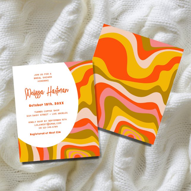 Budget Colourful Curvy Wavy Groovy Bridal Shower (Creator Uploaded)