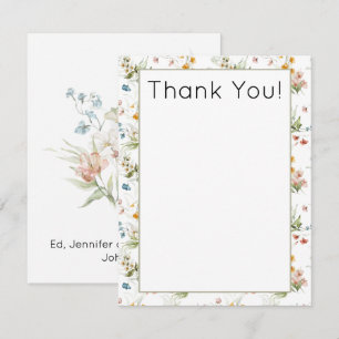 Budget, Colourful Garden Baby Shower Thank You Card