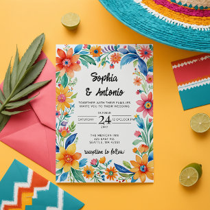 Budget Colourful Mexican Floral Fiesta Wedding