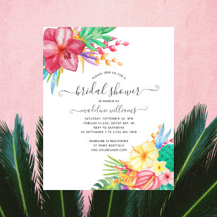 BUDGET Colourful Tropical Floral Bridal Shower